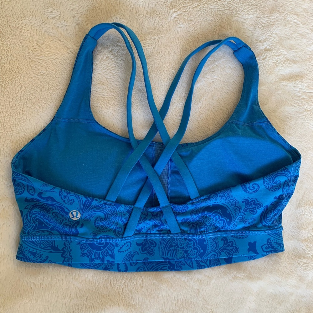 Lululemon Strappy Blue Spotts Bra
